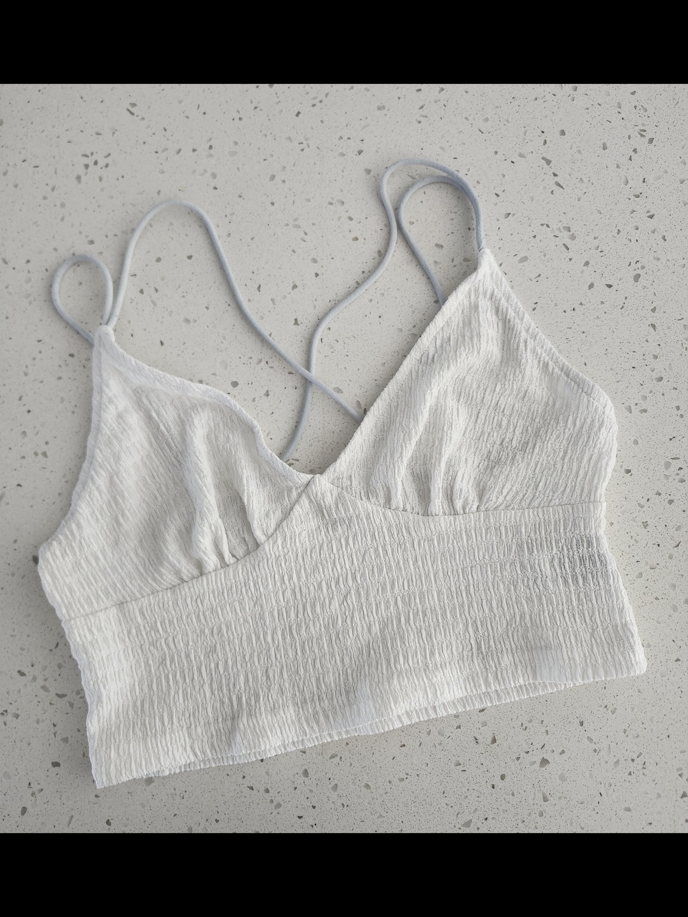 Womens Shein White Crop Top | Euc | Medium